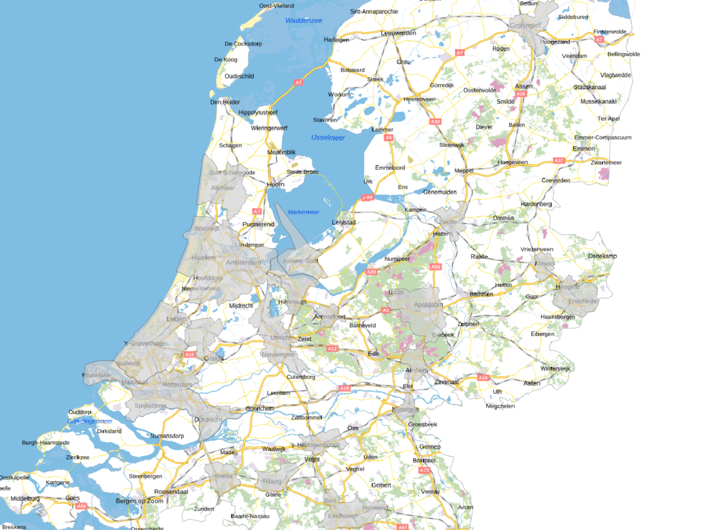 Agglomeraties gemeenten inclusief bevolkingsaantallen volgens Richtlijn Omgevingslawaai 2022 Thumbnail